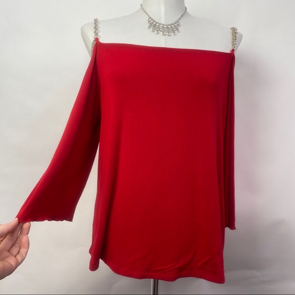 torrid Tops - Torrid Red Cold Shoulder Top